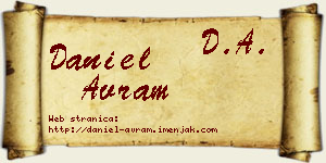 Daniel Avram vizit kartica